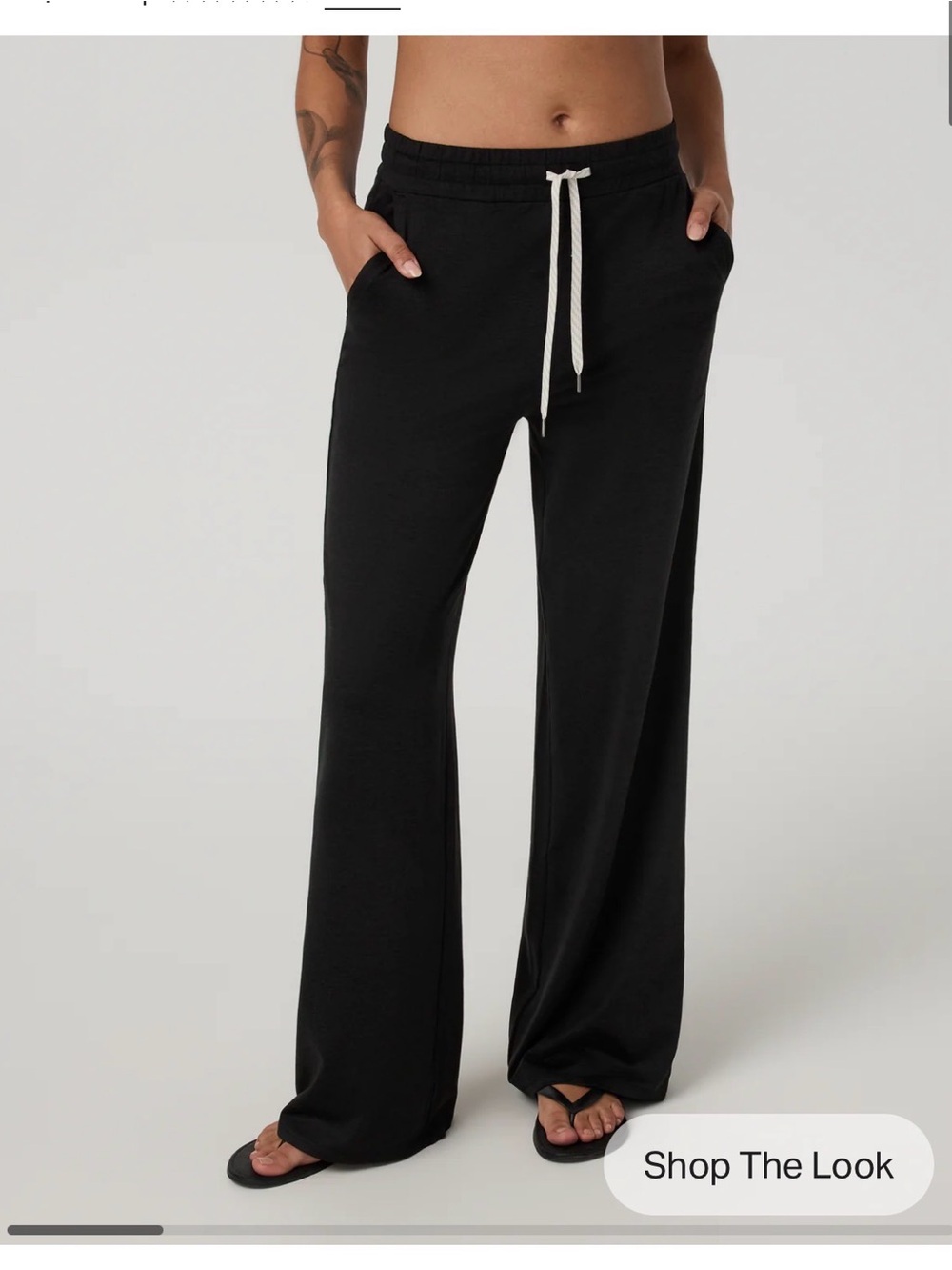 Vuori Halo wide leg pant heathered black sz small short